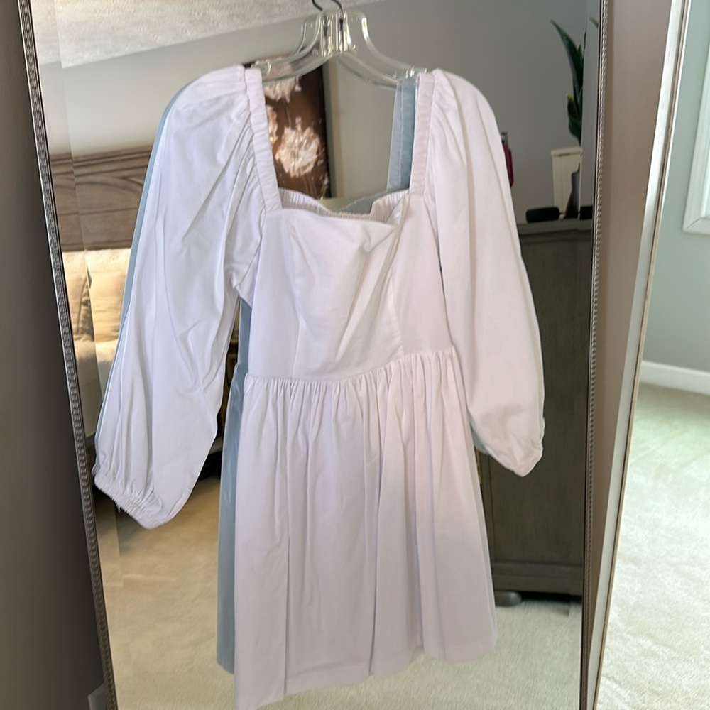 Open back white dress